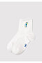 Bird Embroidered White Socks 1912432-34523