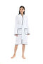 Athena Kimono Women's Bathrobe - White 100% Cotton
