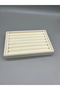 Small Suede Sausage Cream Color Ring Table Stand (AYDINDECOR) - 5