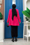 Button-Looking Lined Jacket 7665 Fuchsia - 3