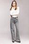 Women's High Waist Wide Leg Jean Trousers - Leg Detail - 4