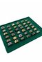 Domestic Production Large Size Suede Fabric Green Color 34 cm / 24 cm Hot Ring Display Stand