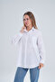 White Flared 100% Cotton Linen Shirt - 3