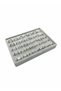 Domestic Production Small Size Suede Fabric Gray Color 24/17,5 Cm Submerged Ring Earring Table