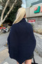 Fisherman Neck Asymmetric Detail Knitwear Sweater - 7