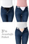 Maternity Pants Waist Extender - Women's Pants Extender, 3-Pack White-Black-Skin