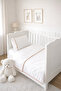 100X150 Plain Cinnamon Piped Off-White 100% Cotton Baby/Child Duvet Cover Set