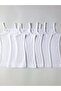 Girl's 100% Cotton White Jacquard Rope Strap Tank Top/Fanilla Set of 5 - 3