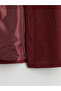 Burgundy Mock Neck Women's Cashmere Coat - 7