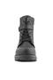 Black Zippered Lace-Up Winter Girls' Boots - 4
