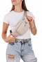 Unisex Crinkle Cross Strap Waist Shoulder and Sports Bag (Black-Beige) - 3