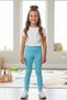 Girls' Leggings - Transitional Summer Comfortable Girls' Anti-Sweat Cotton Stretch Fabric Light Blue Long Leggings - 5