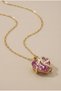 Steel 22K Heart Stone Necklace 45 cm |   Gold Color Non Tarnish Jewelry Women Steel Necklace - 3