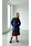 Girl's Trench Coat Navy Blue Trench Coat - 5