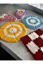 Hep Trend Hand Knitted 5 Pieces Colorful Heart Square Round Mixed Fiber - 4