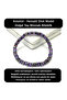 Certified Amethyst - Hematite Disc Model Natural Stone Misinali Bracelet