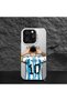 iPhone 13 Compatible Silicone Edge Hard Back Phone Case with Star Football Player Pattern - 5