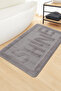 Gray Non-Slip Base Bathroom Mat Long Lasting Soft Water Absorbent Washable Shine 60X100 - 2
