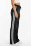 Women's Black Flared Sweatpants - High Waist Lace-Up Flare Sweatpants - 2