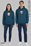 Dear Couple Combination Bubu Dudu Printed Hoodie Hooded Fleece-Lined Oversized Cotton Sweatshirt 2-Piece Set