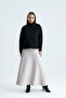 Women's Pocket Detailed Mock Neck Puff Scuba Sweatshirt (38/42 Compatible) - 6