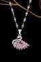 Pink Swan Pink Swan Stone Steel Necklace - 3