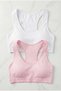 2-Pack Cotton Padded Sports Bra & Bralette - Everyday Comfortable Swimmer Style Sports Tank Top