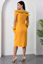 Strapless Neckline Chest Sleeve Beaded Detail Evening Dress 7652 - 7