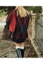 Casual Hakim Collar Diamond Pattern Women's Sweater-Tunic - 2