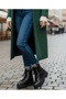 Black Women's Genuine Leather Zippered Daily Casual Winter Snow Boots Postal Boots Shoes