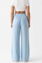 Women's High-Waisted Linen Pants - Aerobin Fabric Relaxed Fit Wide-Leg Summer Trousers - 4