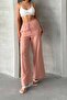 Women's Linen Wide Leg Relaxed Fit Summer Sweatpants 100% Cotton - 3