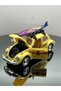 Metal Vosvos Model Car with Lighted Music and Opening Doors with Accessories Yellow