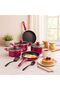 10-Piece Non-Stick Cookware Set | Durable Aluminum Pots & Pans with Lids - 5