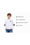 179-01-26 Boy's White Sweatshirt with Elbow Patches Cotton Casual School Top - 3