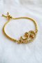 Vav Letter Zircon Stone Gold Color Women's Bracelet-S Size- - 4