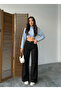 Wide-Leg Linen Pants with a Cut-Out at the Hem - 3