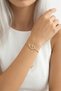 Vav Letter Zircon Stone Gold Color Women's Bracelet-S Size- - 2