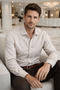 Men's Beige 100% Cotton Premium Quality Long Sleeve Shirt - 6