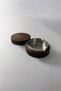 Dark Wood Ashtray with Lid Ashtray with Stainless Metal Bowl for Home, Office and Cafe Dark Silver - 3