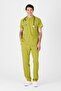 Stretch Fabric Oil Green Judge Collar Scrubs - 4