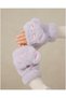 Plush Fingerless Gloves with Cute Teddy Bear Figure |   Soft, Warm and Stylish Winter Gloves