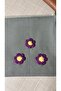 Purple Knitted Flower Detailed Duck Fabric Makeup/Clutch Bag - 2