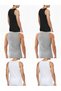 2 Black 2 Gray 2 White Men's Combed Cotton Tank Tops, Men's Underwear, Men's Casual Tank Tops - 2