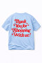 Comfortable Fit T-Shirt Oversized Unisex Thank You Printed 100% Cotton