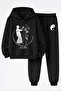 Kung-Fu Printed 3-Ply Sweatshirt and Trackpants Children's Bottom-Upper Set