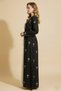 2 Pieces Palm Pattern Embroidery Women's Abaya With Inner Set Arabic Muslim Casual Abaya Dress - 3