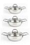 Schafer Ela Steel Pan Set (16 – 18 – 20 cm)