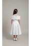Girls' Floral Detail Formal Dress – Elegant Design for Special Occasions, Weddings and Invitations kurdel gul panslı - 4