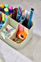 Zs-0058-Vi̇va-Multipurpose Desktop Pen Holder-Makeup Organizer-Jewelry Organizer - 5